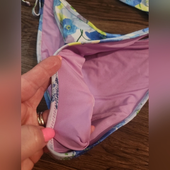Aerie Floral Bikini Set with Blue and Yellow Accents - Picture 2 of 5